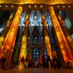 La Sagrada Familia de Barcelona cerca de la cima