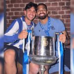 Aramburu y Herrera celebraron su triunfo con la Real Sociedad en la Copa del Rey