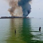 Explosión en isla artificial de PDVSA en el lago de Maracaibo