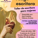 Fuega escritora oferta taller de escritura dirigido a mujeres
