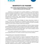MANIFIESTO DE PANAMÁPor el Gran Acuerdo Nacional y la Transición hacia la democracia de Venezuela