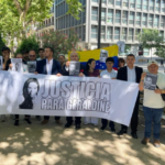 Activistas exigen justicia en tribunal de Madrid por muerte de estudiante Geraldin Moreno