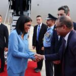 Delcy Rodríguez llegó a base aérea de Nueva Delhi para agenda estratégica