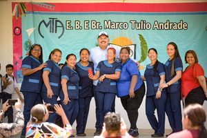 Gobernador Luis Caldera inspecciona trabajos de rehabilitación de la Escuela Básica Estadal Marco Tulio Andrade, en Maracaibo