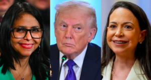Para Trump: “Serían interesantes unas elecciones entre Delcy Rodríguez y María Machado”